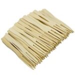 Forchettina 2 punte bamboo BIO cm 9 pezzi  100 - immagine 2