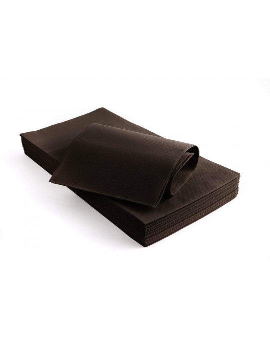 CAPA71829 -- 000 (2983) Tovaglia 100X100 Politenata cioccolato 25 pezzi goffrata - immagine 1