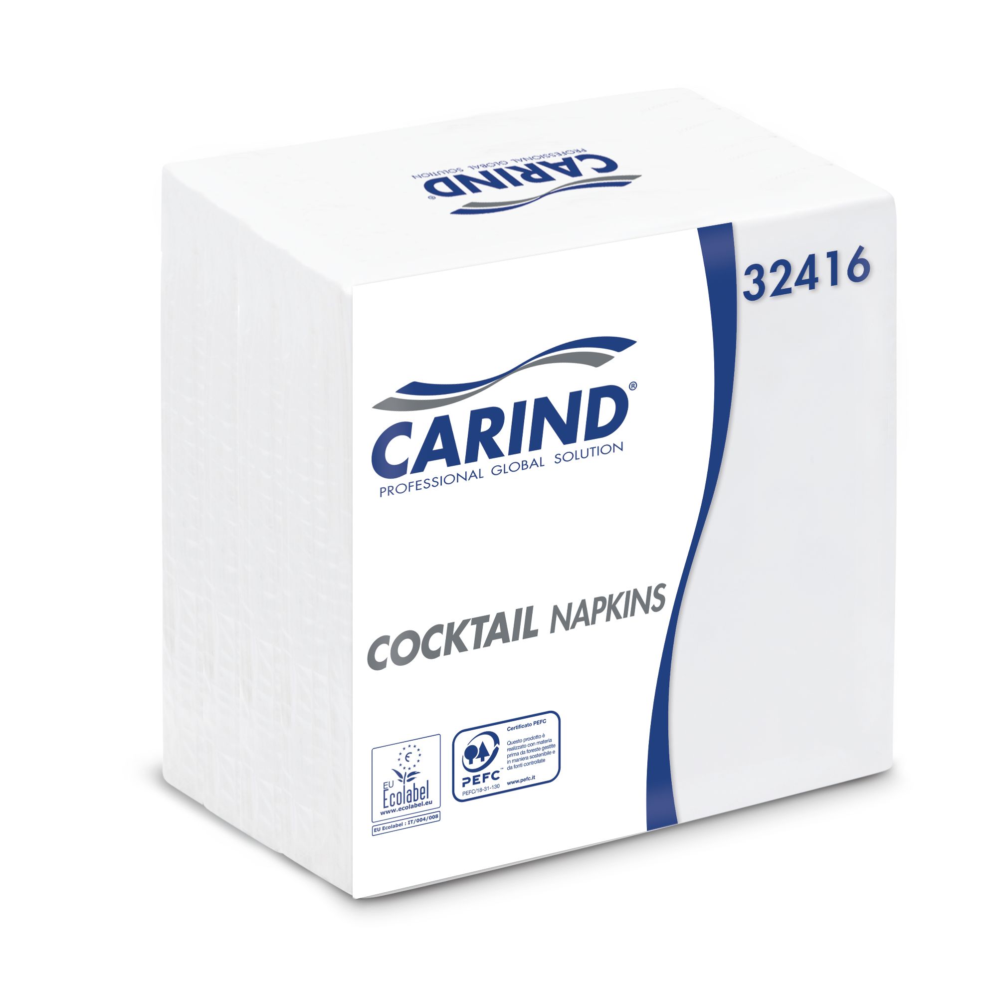 CAR32416 -- 000 (8569) Tovaglioli cocktail 24x24 pz 100 Bianco - immagine 1