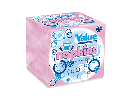 CARI119560C -- 000 (2948) Tovaglioli Bar Value Napkins Ciclamino 180 pezzi - immagine 1