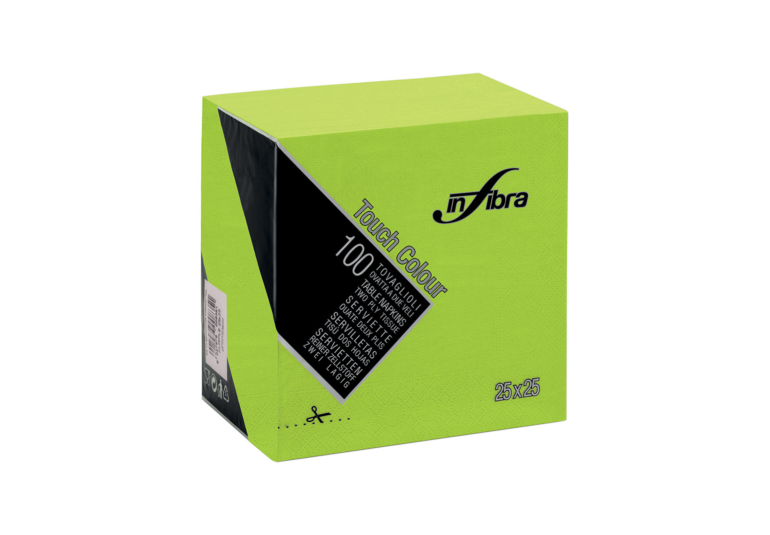 CELTE0878 -- 000 (2819) Tovaglioli 25X25 Verde Mela 2Veli 100
pezzi - immagine 1