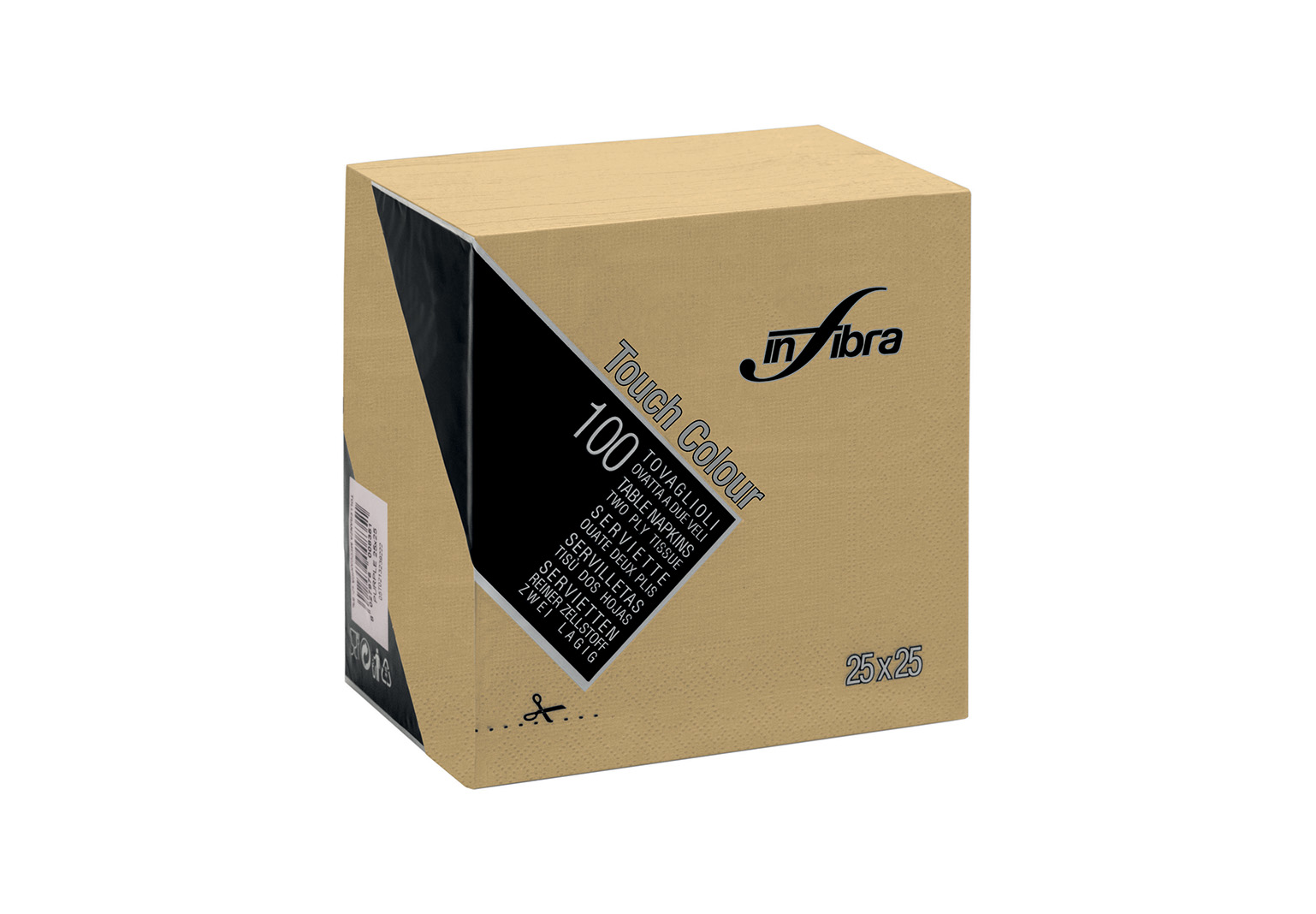 CELTEX110834 -- 000 (2804) Tovaglioli 25X25 Cappuccino pezzi 100 - immagine 1