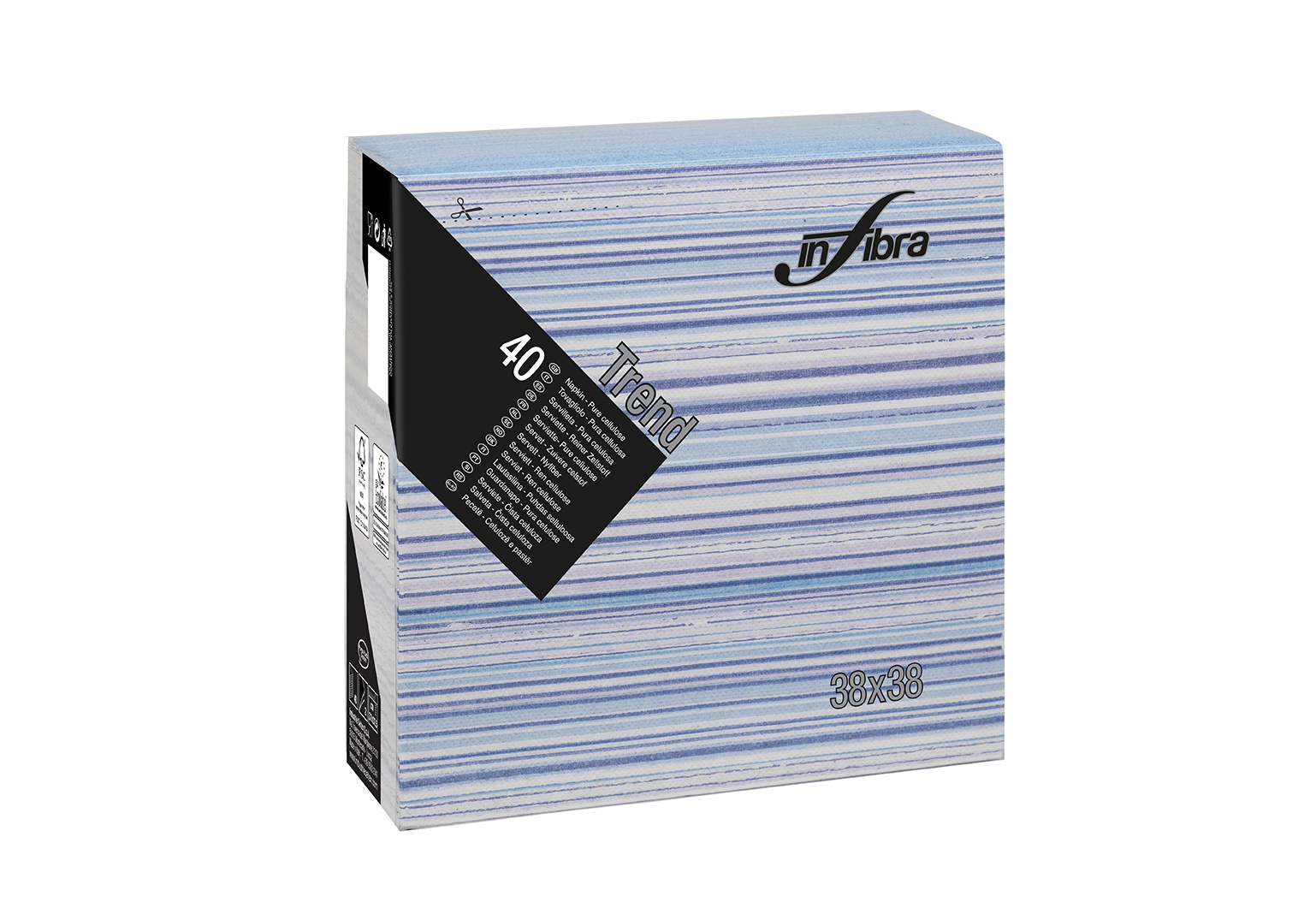 CELTI-0952 -- 000 (7009) Tovaglioli 38X38 Traccia Blu pezzi 40 - immagine 1