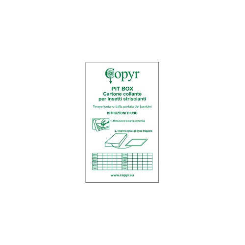 COPY2530382A -- 000 (7424) Cartone Collante insetti striscianti - insetticida pezzi 1 per Pit Box - immagine 1