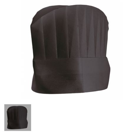 GAR19366 -- 000 (3713) Cappello chef Airlaid Nero pezzi 10
regolabile cm 25 - immagine 1