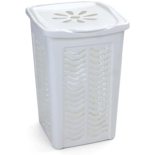 GUAJ14019 -- 000 (8217) Portabiancheria Perla litri 45 bianco - immagine 1