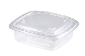 HOTV01014 -- 000 (7198) Vaschetta rettangolare trasparente ml 1000 PP 50 pezzi cibi caldi - immagine 1
