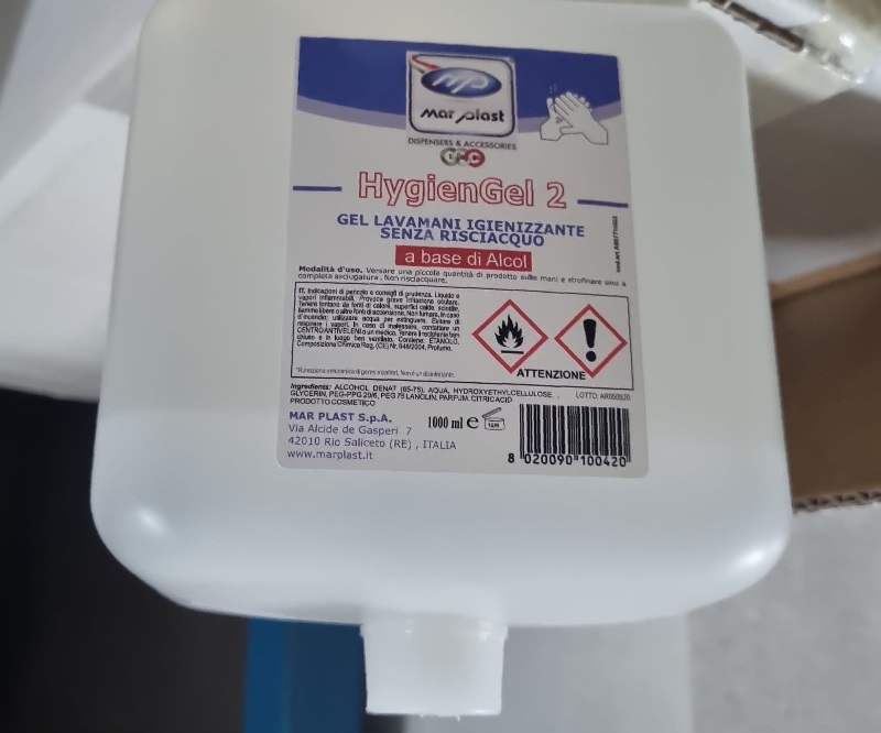 MARPLASTA99771HGG -- 000 (3515) Gel lavamani "HYGIENGEL 2"-Litri 1 - immagine 1