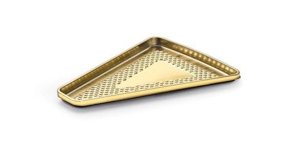 MPM070280003 -- 000 (4005) Fetta Torta Mini 3 cm 15x10 Oro Brillante- pezzi 100 - immagine 1