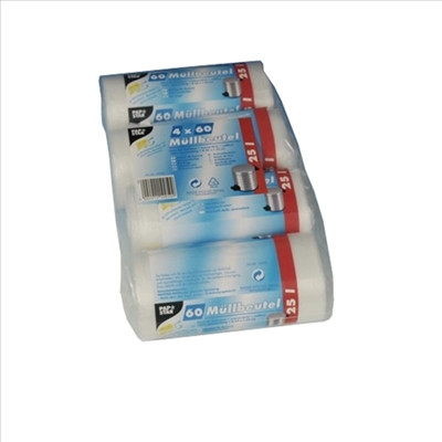 PAP10050 -- 000 (2297) Sacchetti HDPE 52x50 trasparenti pezzi 60 X 4 rotoli - immagine 1