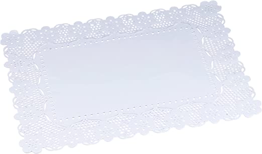 PAPS12274 -- 000 (7241) Sottodolci carta Pizzi cm 46x36 Bianco pezzi 100 - immagine 1