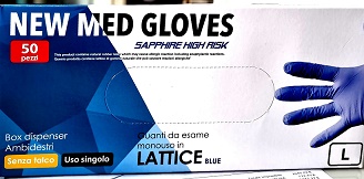RAYSDARHR -- 000 (7321) Guanti Lattice HIGH RISK BLU" S" 50 pezzi - immagine 1
