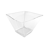 TECBQ126T-6 -- 000 (8394) Bicchierino Quadro Onda 60 cc Trasparente 25 pezzi riuitilizzabili - immagine 1