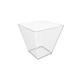 TECBQ195T -- 000 (850) Bicchierino Quadro 95 cc Trasparente 25 pezzi riuitilizzabili - immagine 1