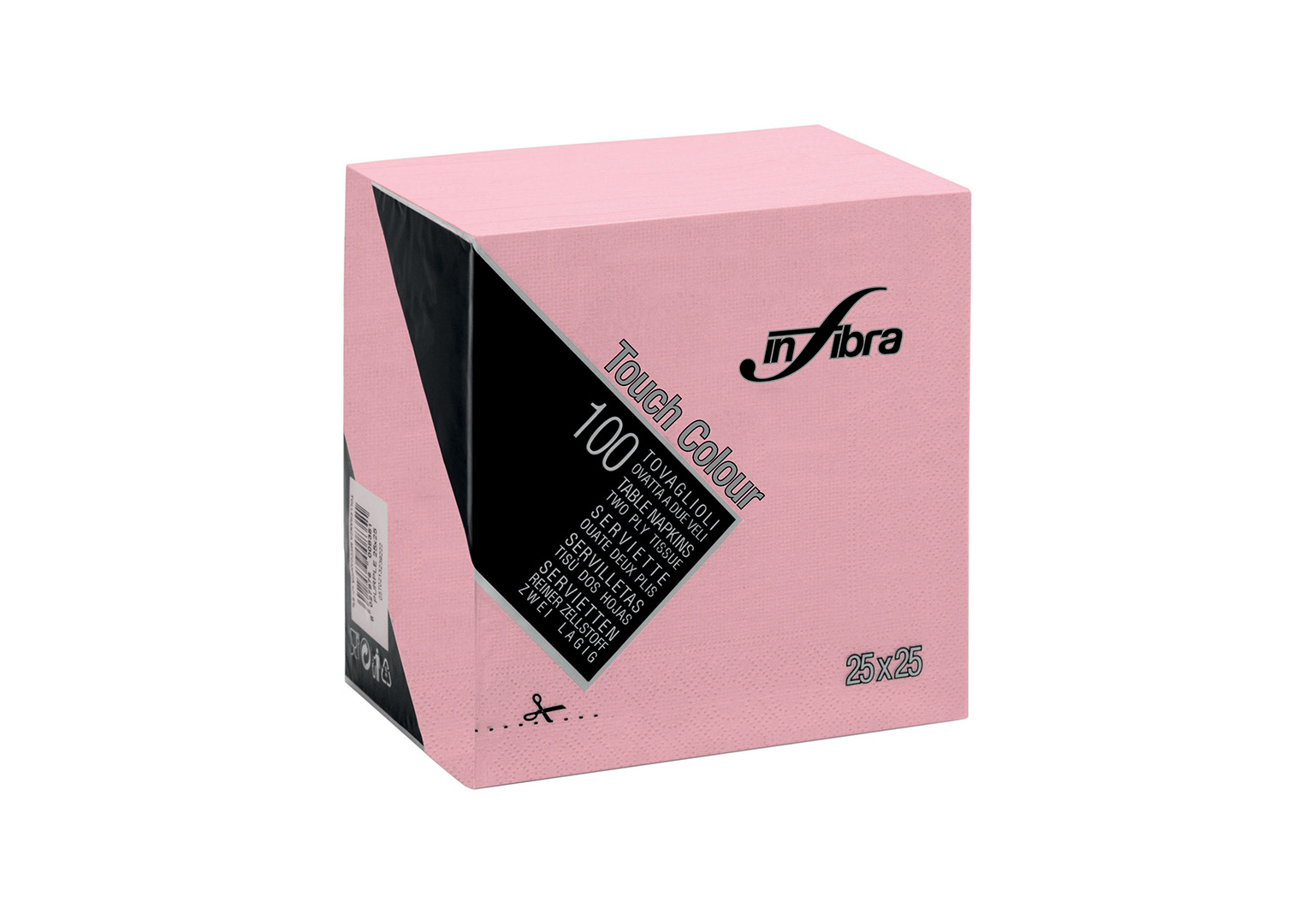 CELTE0491 -- 000 (2817) Tovaglioli 25X25 Rosa 2 veli 100 pezzi - immagine 1