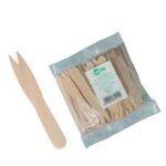 Forchettina 2 punte bamboo BIO cm 9 pezzi  100