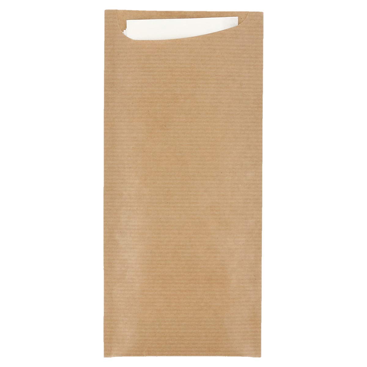 GAR22319 -- 000 (6713) Portaposate+Tovagliolo pezzi 250 Bianco Just In Time Naturale Kraft A Costine - immagine 1