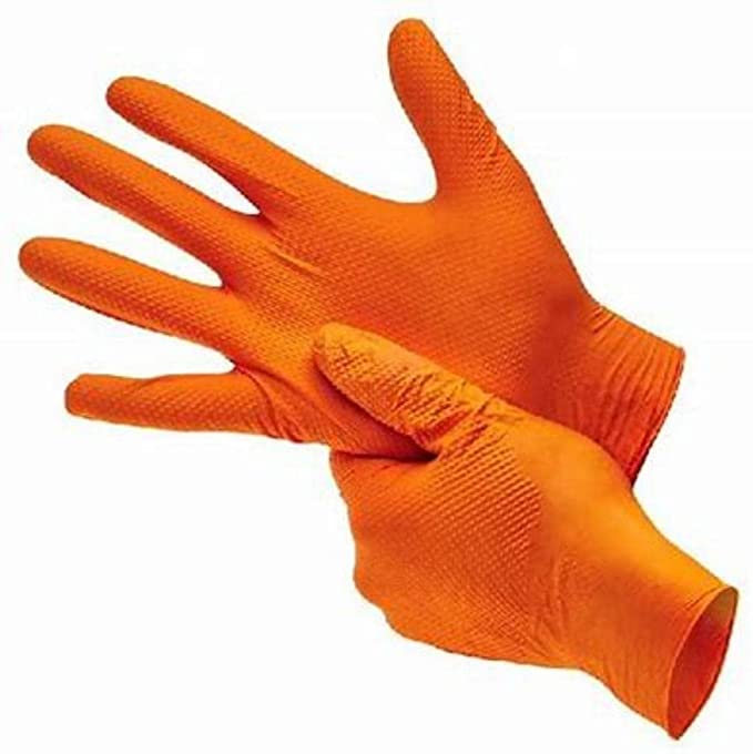 RAYDARNIORANGEL -- 000 (6638) Guanti Nitrile Arancio L pezzi 50 senza polvere - immagine 1